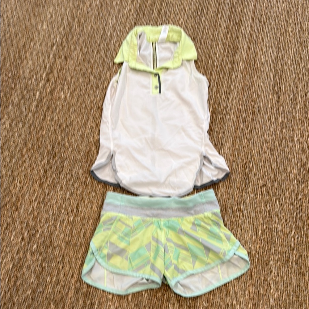 Vuori Sleeveless Top and Patterned Shorts Set